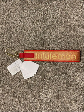 Lululemon Never Lost Keychain, Metallic Wordmark, Lunar New Year, NWT